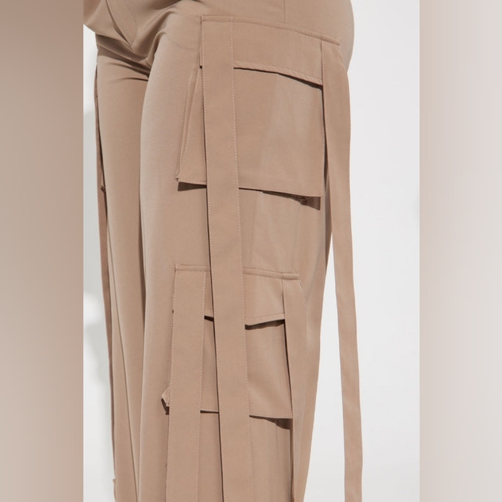 Fashion Nova Archive Me Cargo Wide Leg Pant - Khaki - Picture 3 of 4